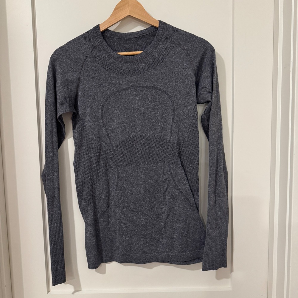Lululemon Swiftly Tech Long Sleeve 2.0 Charcoal Grey Heather Size 6